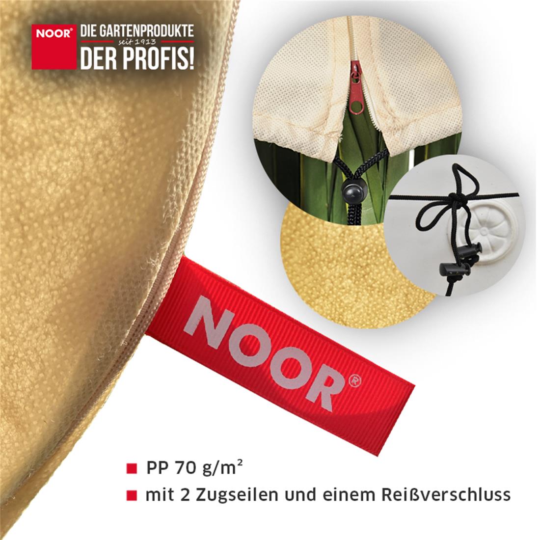 Winterschutzhaube THERMOMANTEL XL Zugband Reißverschluss NOOR