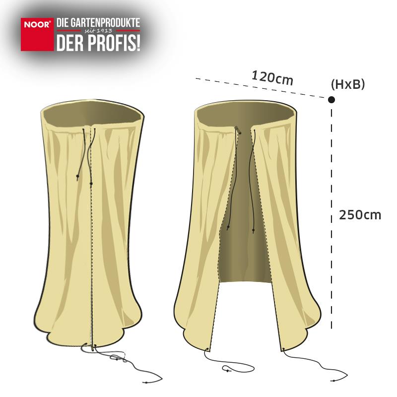 Extragroße Winterschutzhaube THERMOMANTEL PRO XL 120x250 cm für den Frostschutz von Palmen und Olivenbäumen