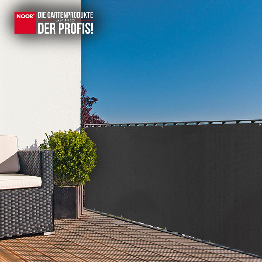 Balkonblende mit Ösen - 0,90x3 m Verschiedene Farben