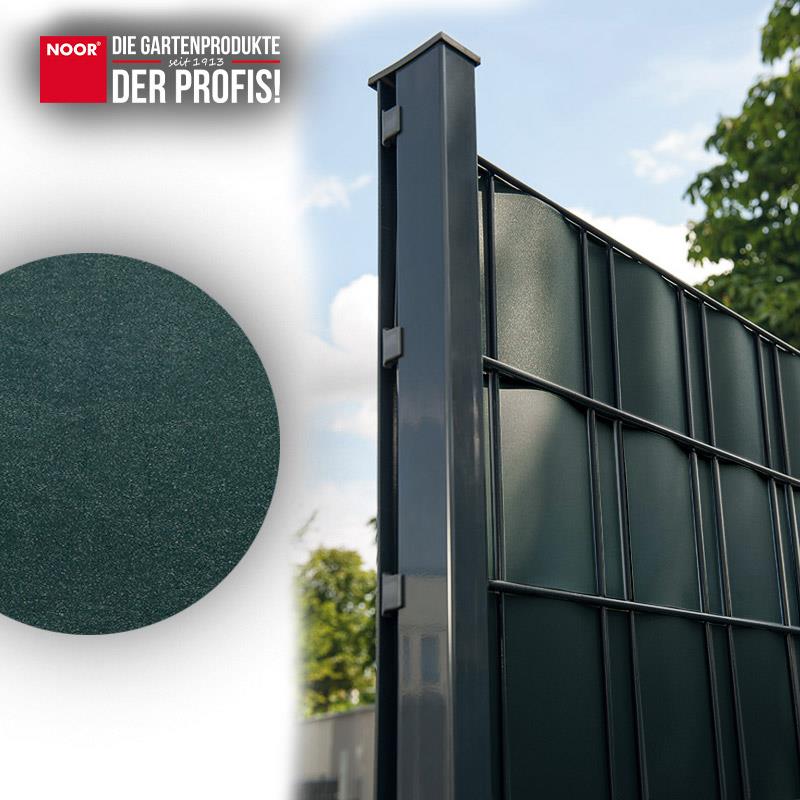 Hochwertige Sichtschutzstreifen PP Zaunblende PRO 0,19x35m für Doppelstabmattenzäune