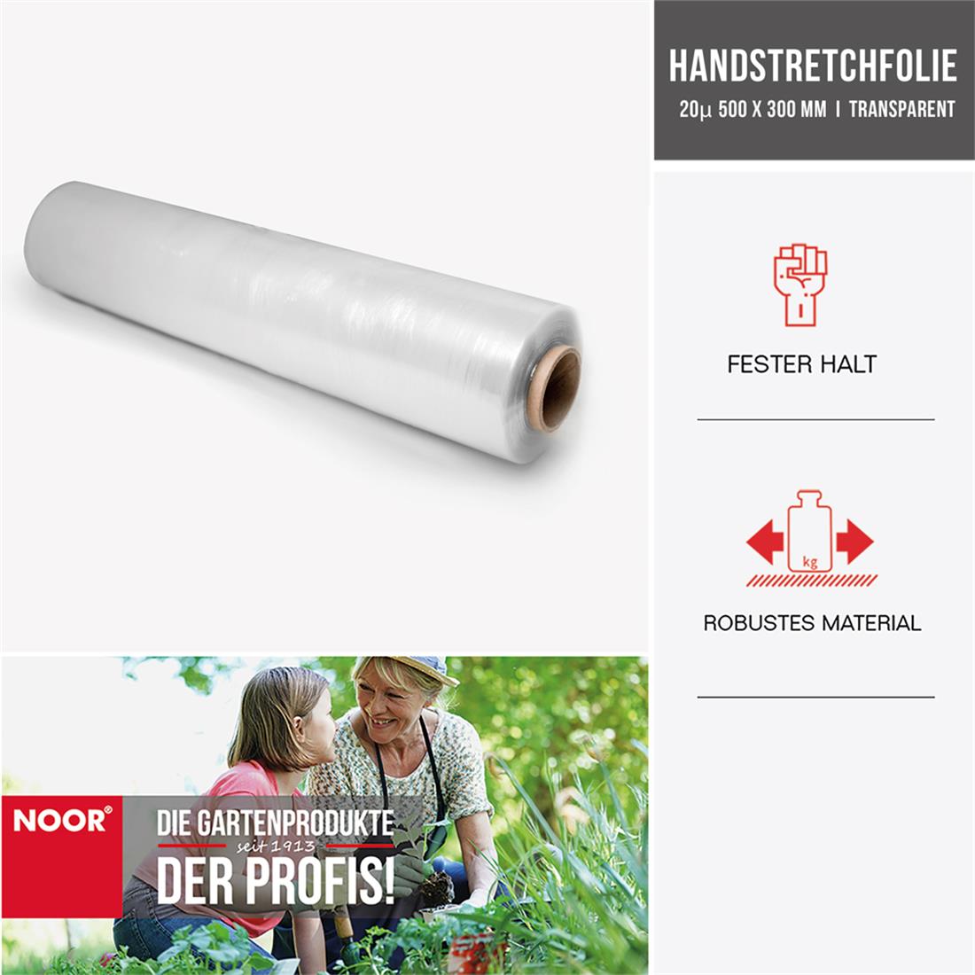 Handstretchfolie Infos Material NOOR