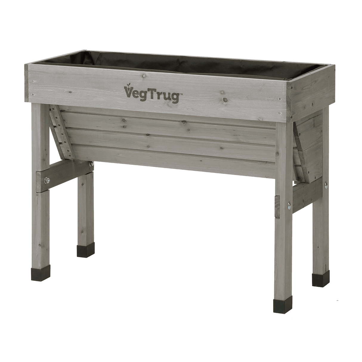 Kompaktes VegTrug WallHugger 1 m Hochbeet aus Zedernholz mit gerader Rückseite für schmale Stellflächen