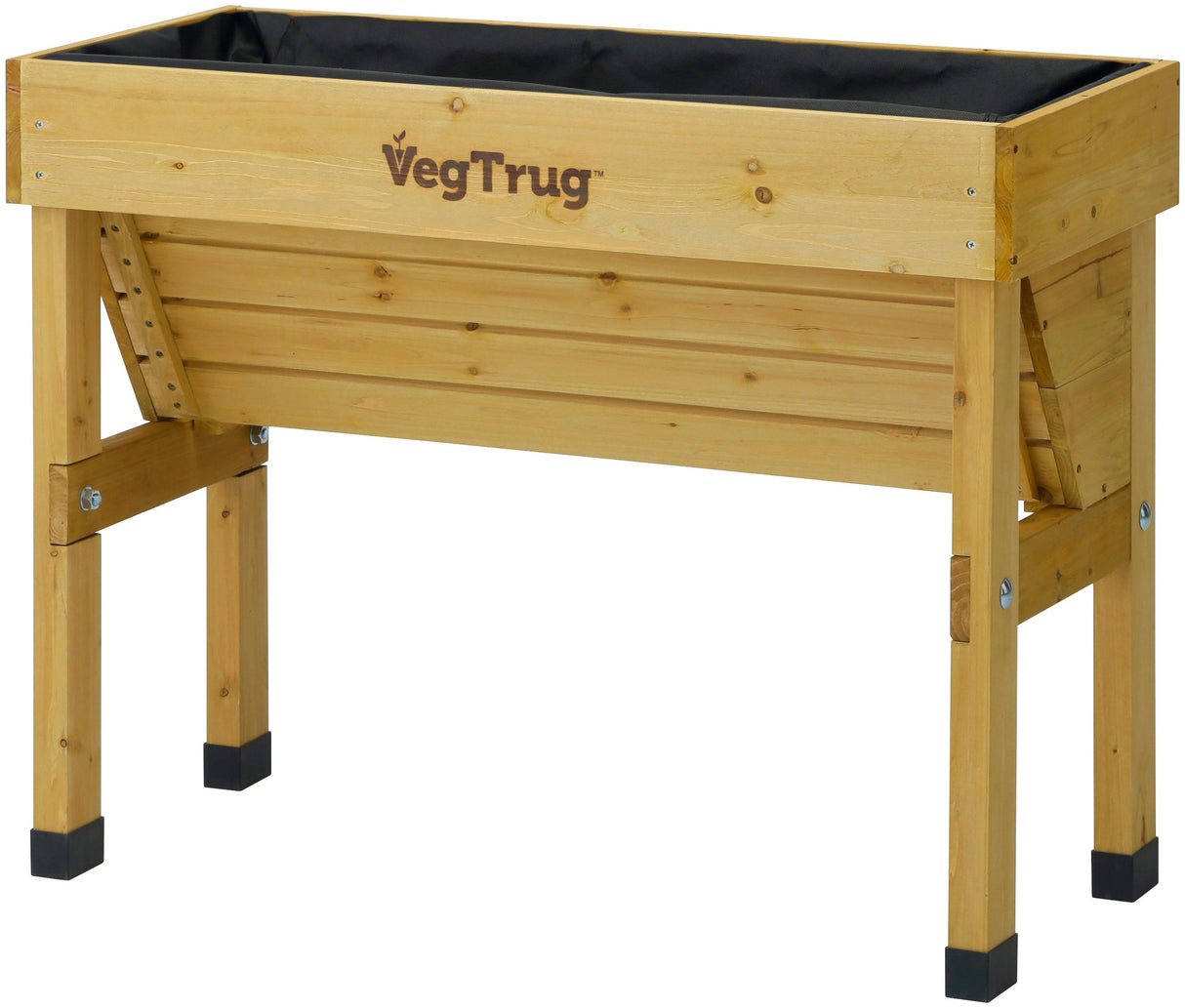 Kompaktes VegTrug WallHugger 1 m Hochbeet aus Zedernholz mit gerader Rückseite für schmale Stellflächen