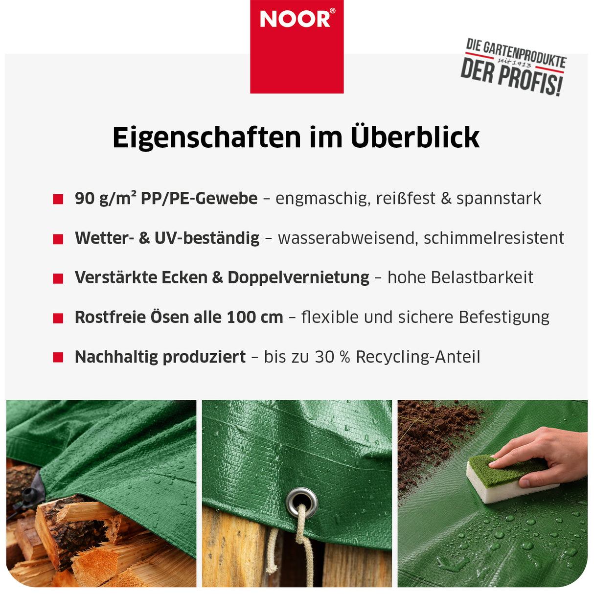 UV-stabilisiertes und beidseitig beschichtetes PE-Gewebe der EASY-Serie für flexible Einsatzmöglichkeiten