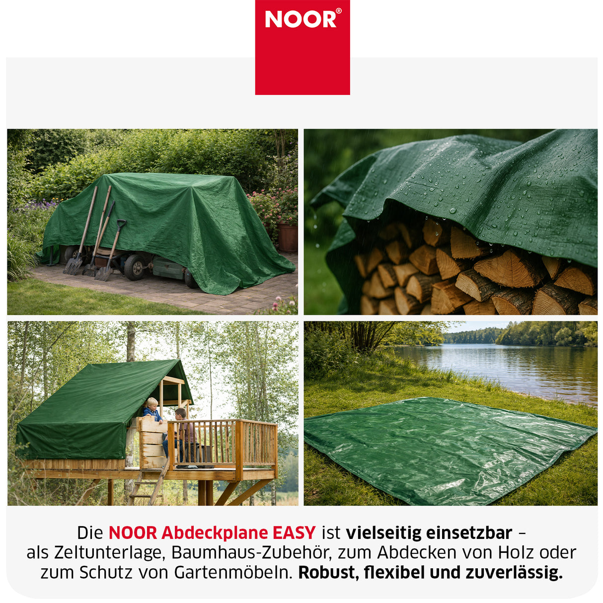 UV-stabilisiertes und beidseitig beschichtetes PE-Gewebe der EASY-Serie für flexible Einsatzmöglichkeiten