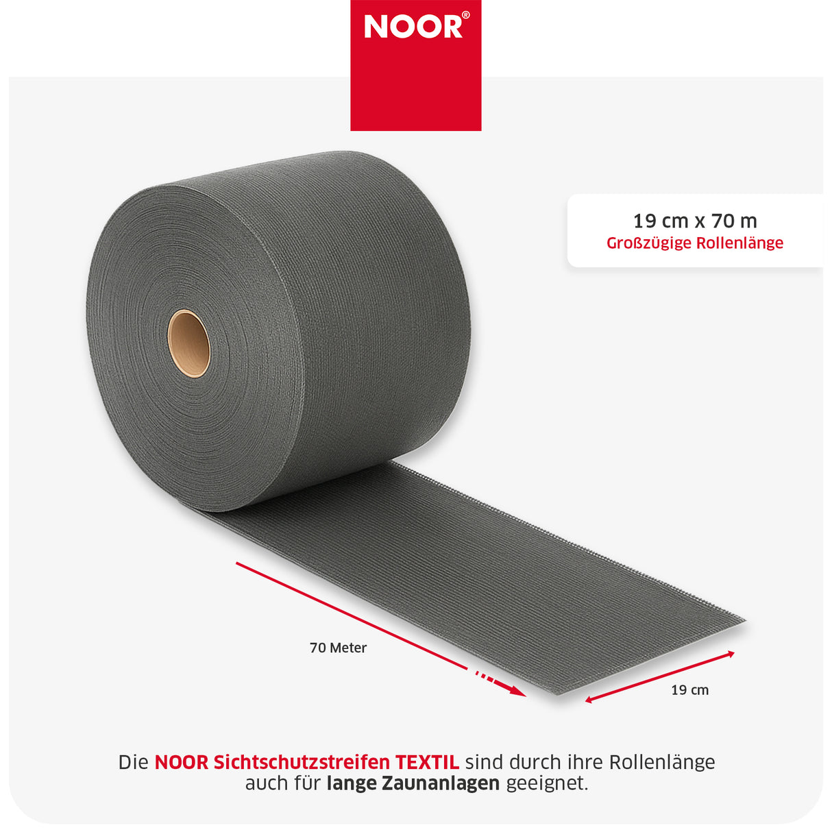 Sichtschutzstreifen TEXTIL - winddurchlässig - 0,19x70 m