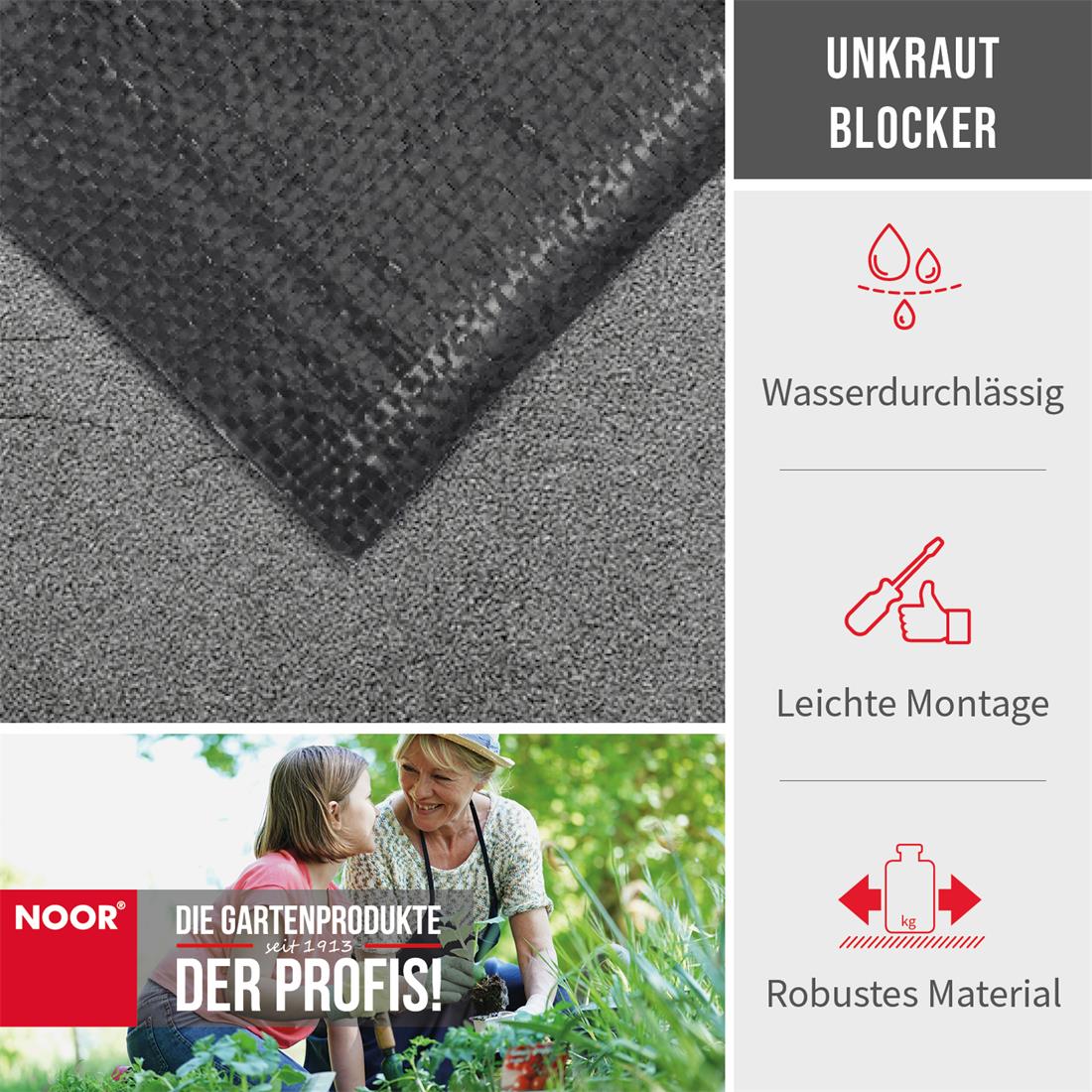 Unkrautblocker 105 g/m² Infos Schwarz NOOR
