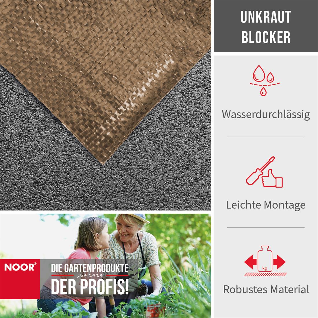 Unkrautblocker 105 g/m² Infos Braun NOOR