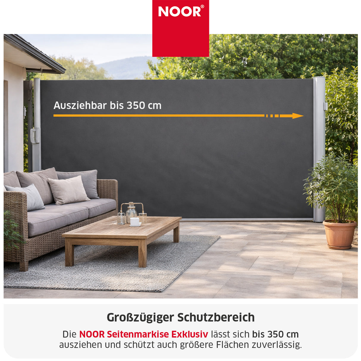 Seitenmarkise EXKLUSIV - 3,5 m - 280 g/m²