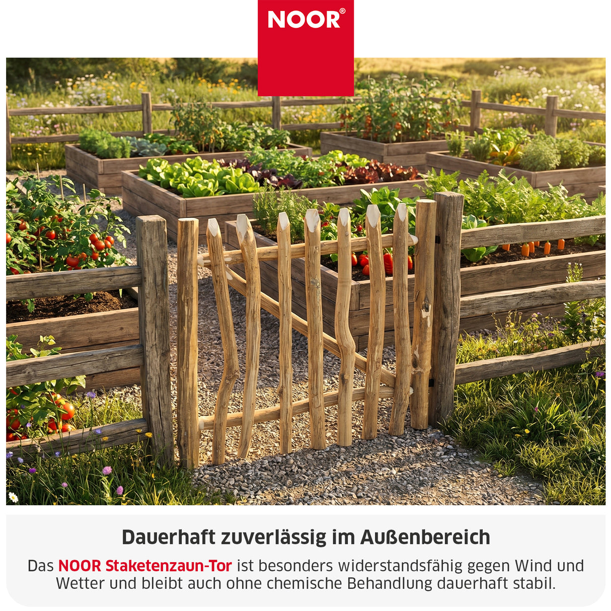 Staketenzaun Tor aus Berg-Haselnuss - 0,90x1 m