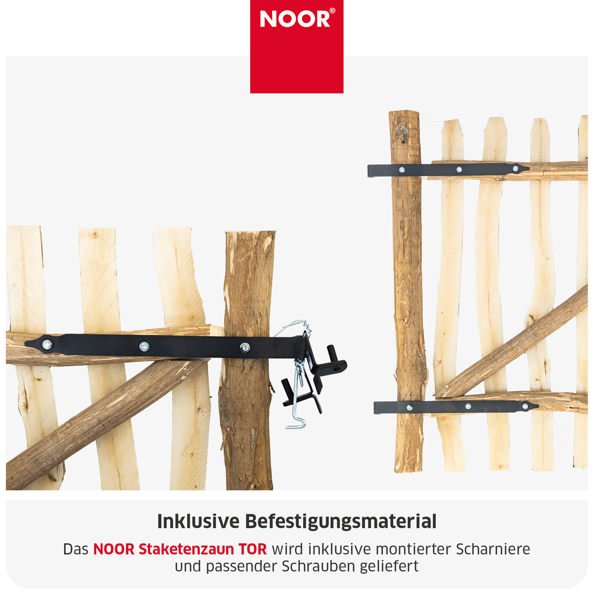 Staketenzaun Tor aus Berg-Haselnuss - 0,90x1 m