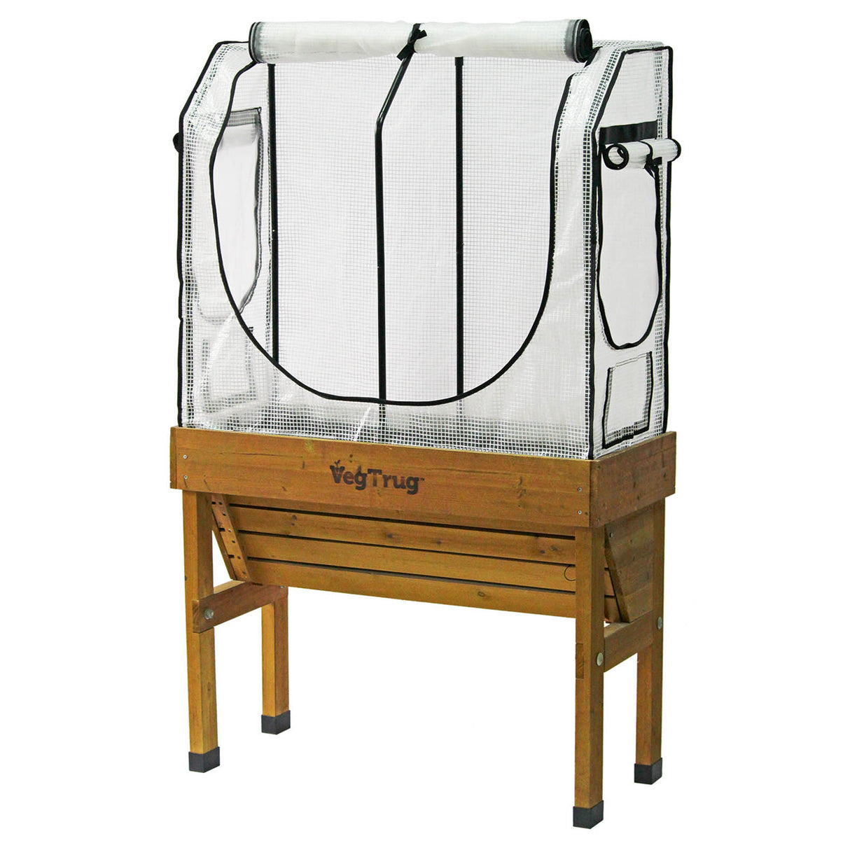 Stabiler VegTrug Gewächshausaufsatz mit Metallrahmen und verstärkter PE-Gitterfolie für Klassik Hochbeete