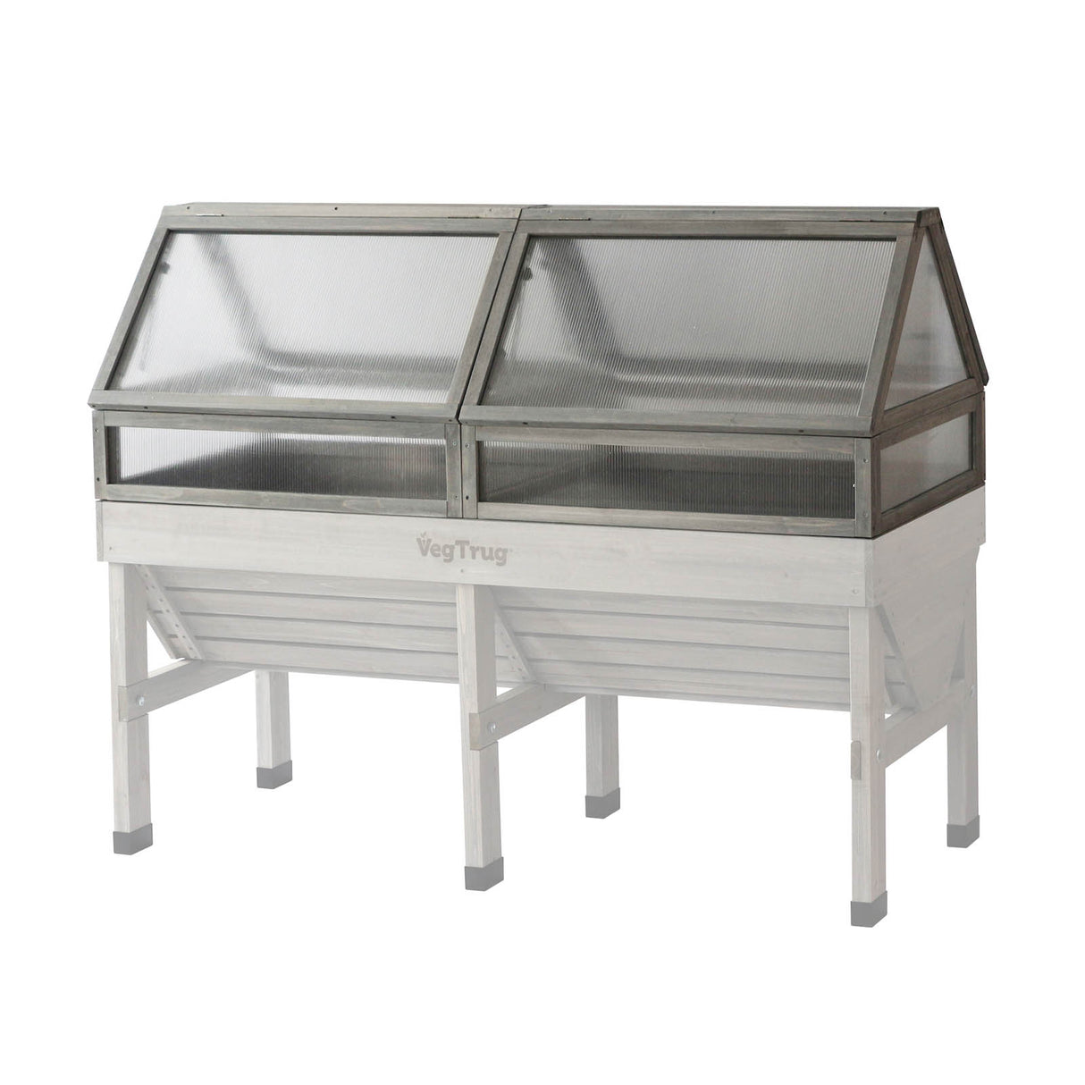 Passgenauer VegTrug Frühbeetaufsatz aus Holz und Polycarbonat für das VegTrug Klassik Hochbeet