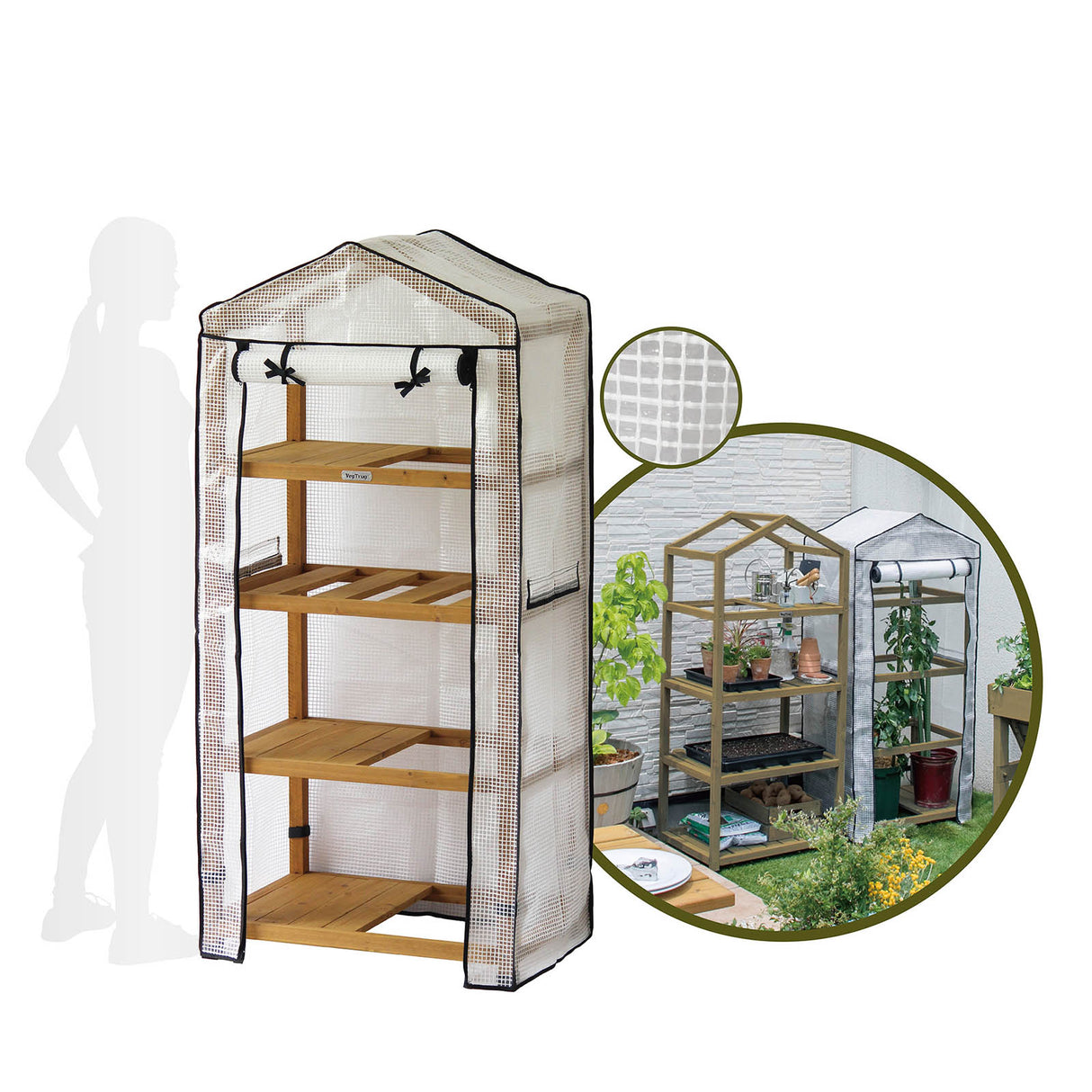 VegTrug Gewächshaus im Einsatz zur Anzucht von Jungpflanzen und Kräutern auf begrenztem Raum