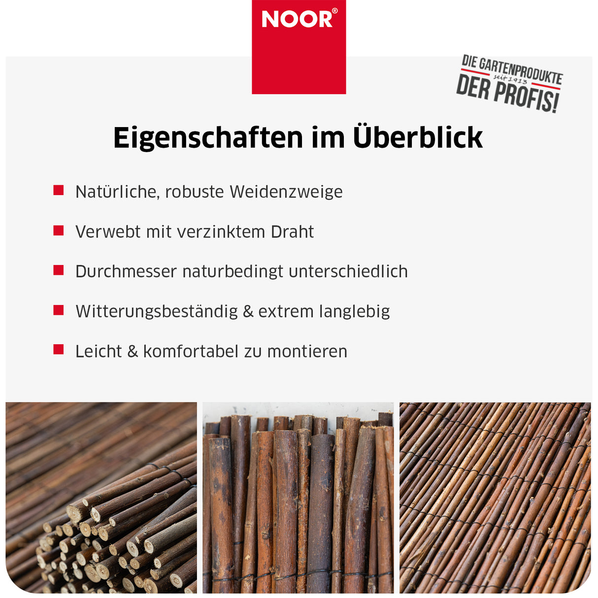 Weidenmatte OXFORD - Verschiedene Größen