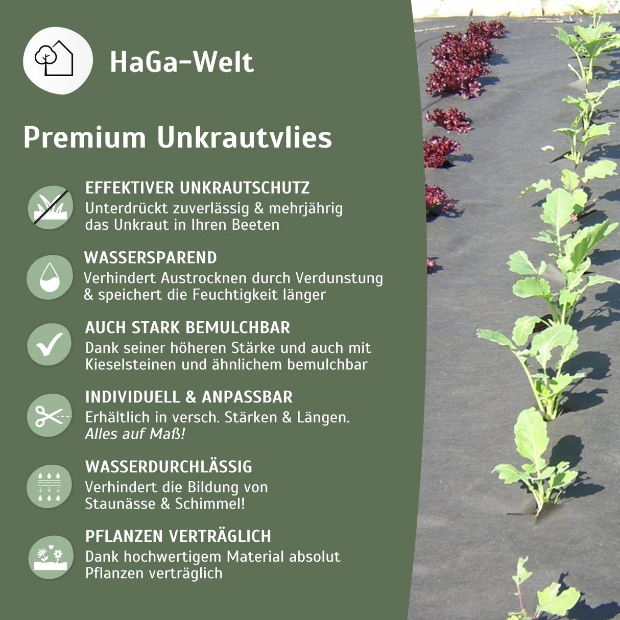 Premium Unkrautvlies 200 g/m² Infos HaGa-Welt bei NOOR
