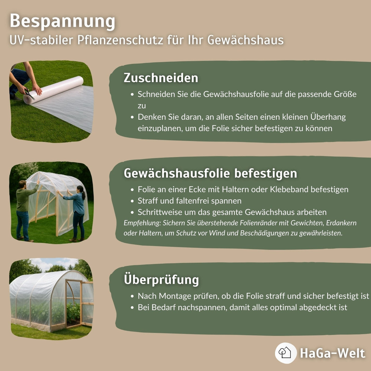 UV2 Gewächshausfolie – geeignet für Folientunnel und Gewächshäuser