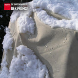 Nahaufnahme des atmungsaktiven und UV-beständigen bunten Vliesstoffs zur Pflanzenisolierung