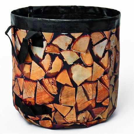 Robuste Kaminholztasche aus strapazierfähigem PE-Gewebe mit einer Traglast von bis zu 40 kg