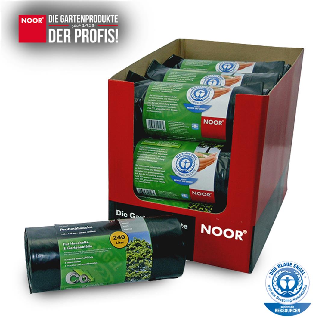 Müllsäcke PROFI 240 L ohne Zugband Box NOOR