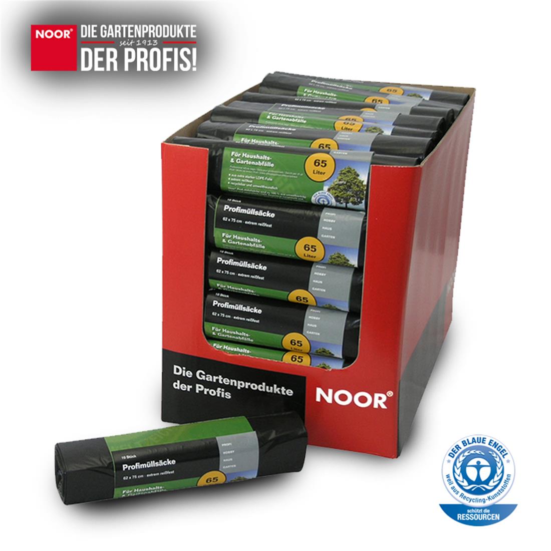 Müllsäcke PROFI 65 L ohne Zugband Box NOOR