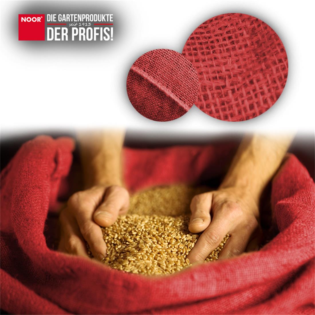 Jutesack PREMIUM Rot Anwendung NOOR