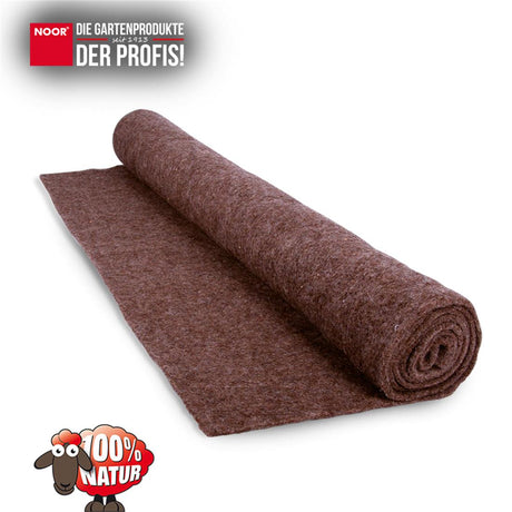 Hochwertige Filzmatte aus 100% natürlicher Schafswolle als isolierender Winterschutz für Pflanzen