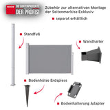 Zubehör Seitenmarkise EXKLUSIV - Wandhalter Zubehör NOOR