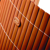 Befestigungskit für PVC Sichtschutzmatten Nahaufnahme Braun NOOR