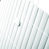 Befestigungskit für PVC Sichtschutzmatten Nahaufnahme Weiß NOOR