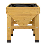 Einzigartiges V-Profil des 180 cm breiten VegTrugs für tiefwurzelnde Pflanzen in der Mitte und Flachwurzler am Rand