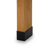 Stabiler Hochbeet-Fuß aus Zedernholz mit integriertem Kunststoff-Schutzschuh gegen Bodenfeuchtigkeit und Fäulnis