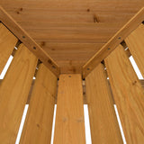 Wetterfest lasiertes Zedernholz in robuster Verarbeitung für eine langlebige Nutzung des großen Hochbeets