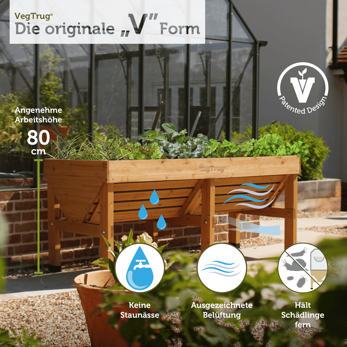 VegTrug® Klassik - 1,8 m - Klassisches Hochbeet aus Zedernholz