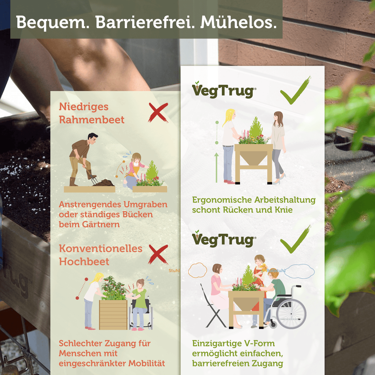 VegTrug® Klassik - 1 m  - Klassisches Hochbeet aus Zedernholz