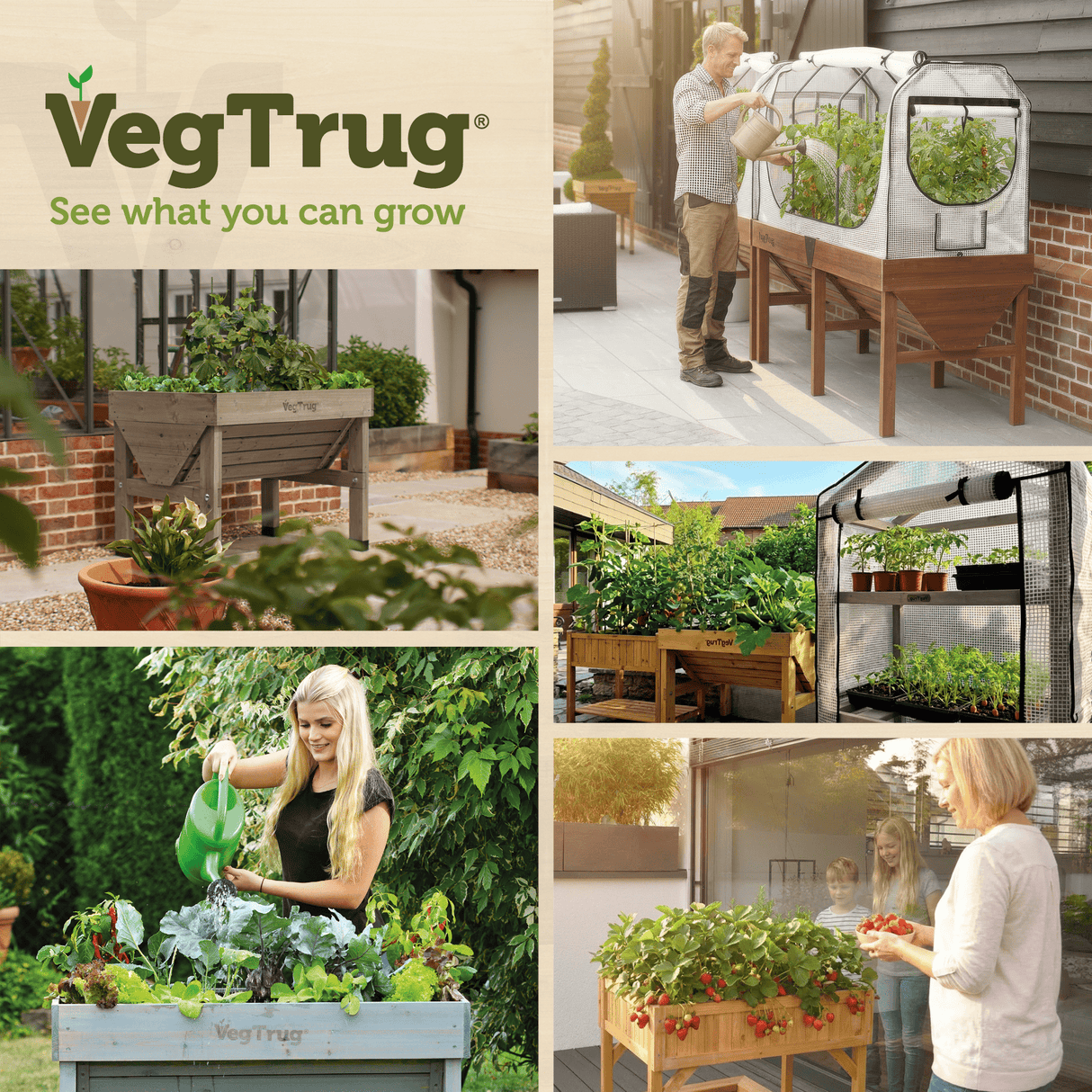 VegTrug® Klassik - 1 m  - Klassisches Hochbeet aus Zedernholz