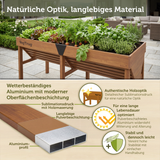 VegTrug® Aluminium Hochbeet 1,8 m in Teak-Optik