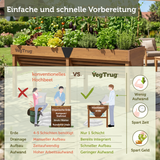 VegTrug® Aluminium Hochbeet 1,8 m in Teak-Optik