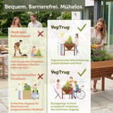 VegTrug® Aluminium Hochbeet 1,8 m in Teak-Optik