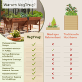 VegTrug® Aluminium Hochbeet 1,8 m in Teak-Optik
