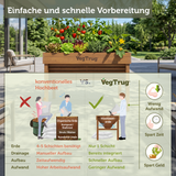 VegTrug® Aluminium Hochbeet 1 m in Teak-Optik