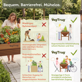 VegTrug® Aluminium Hochbeet 1 m in Teak-Optik