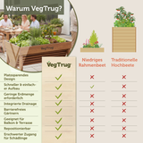 VegTrug® Aluminium Hochbeet 1 m in Teak-Optik