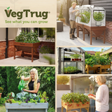 VegTrug® Aluminium Hochbeet 1 m in Teak-Optik
