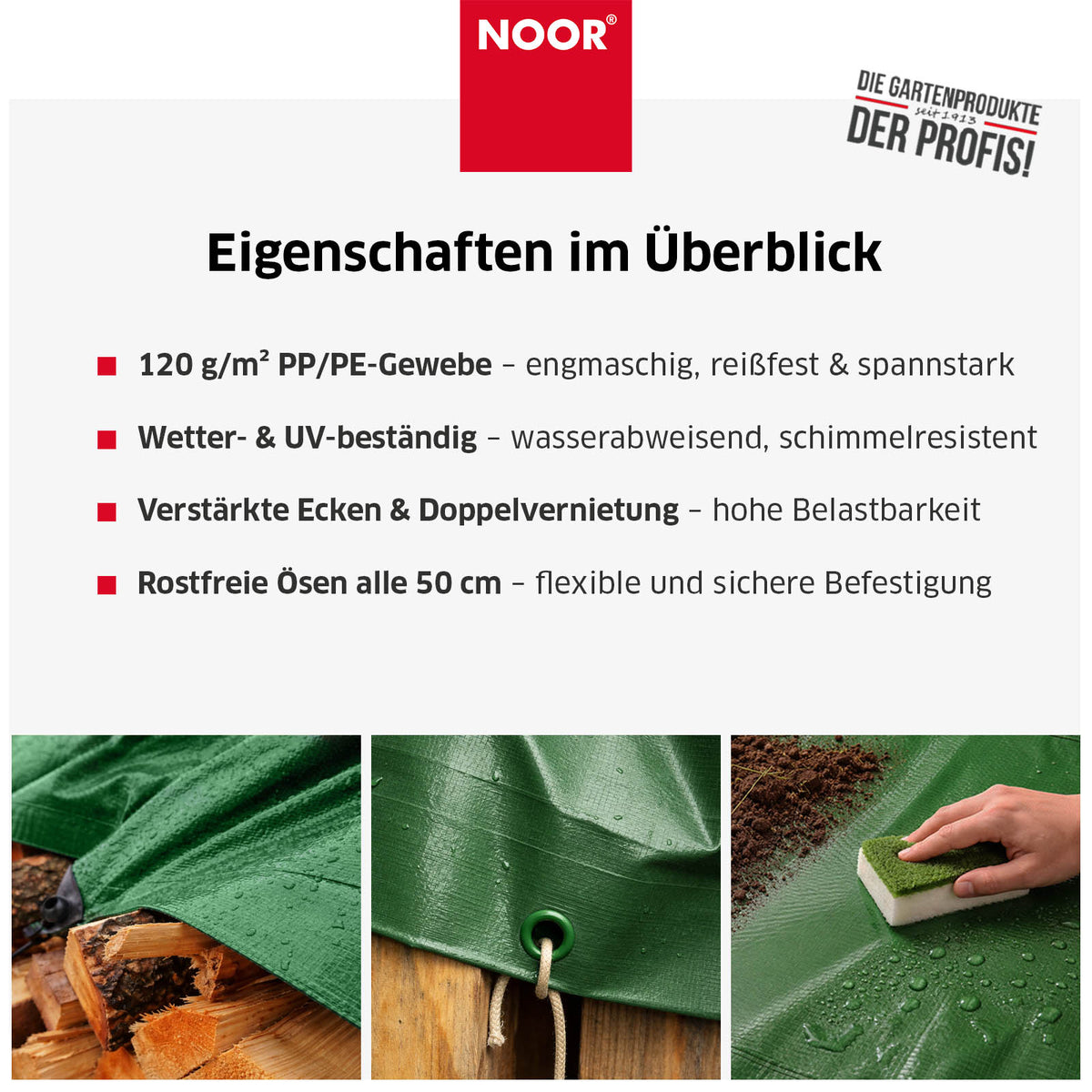 Abdeckplane HOBBY 120g/m² - Verschiedene Größen