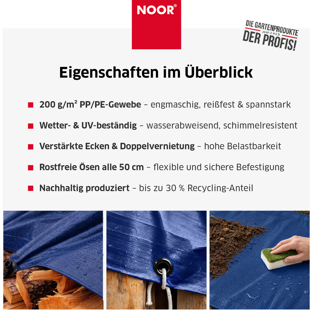 Abdeckplane SUPER 200g/m² - Verschiedene Größen