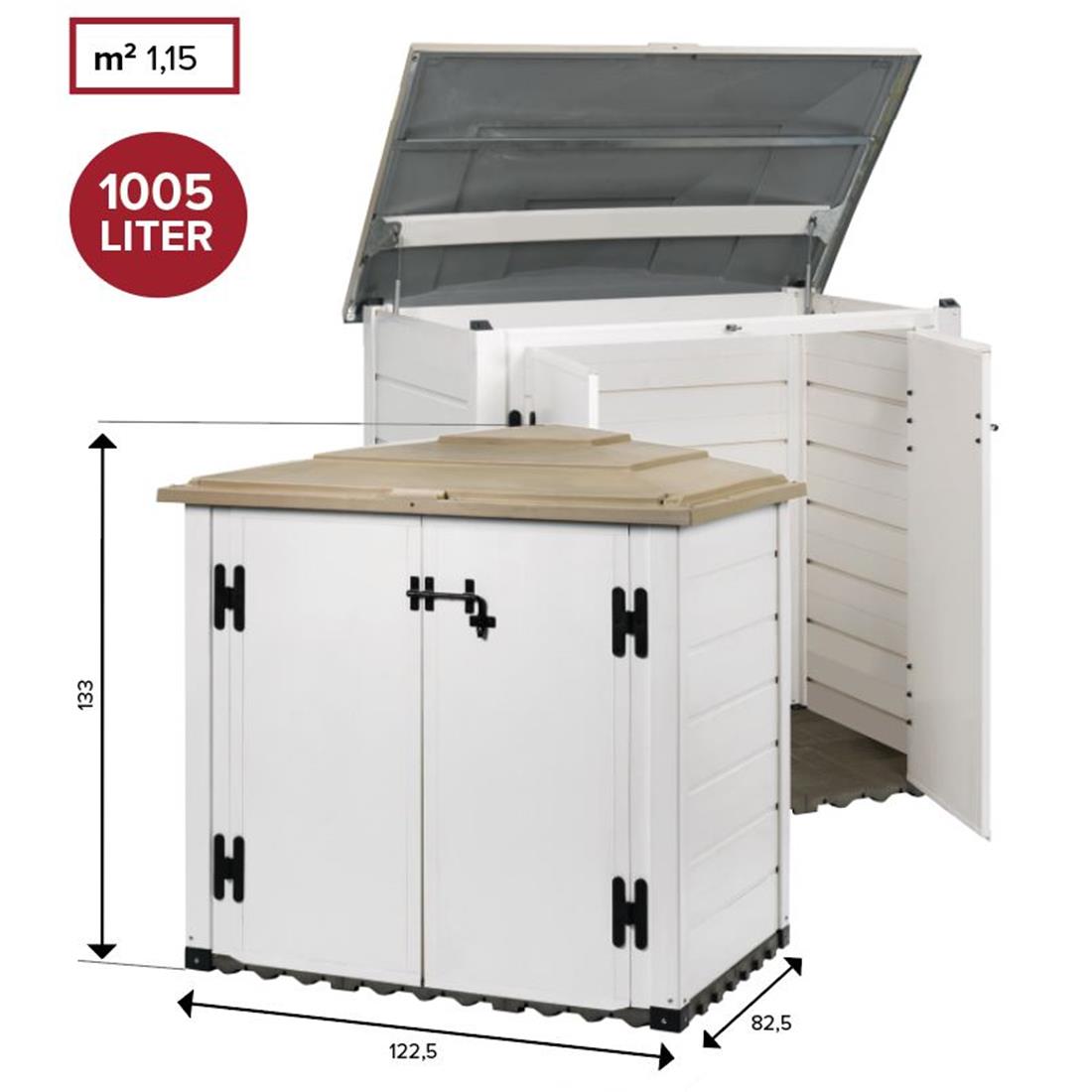 Mülltonnenbox EVO Abmessungen NOOR