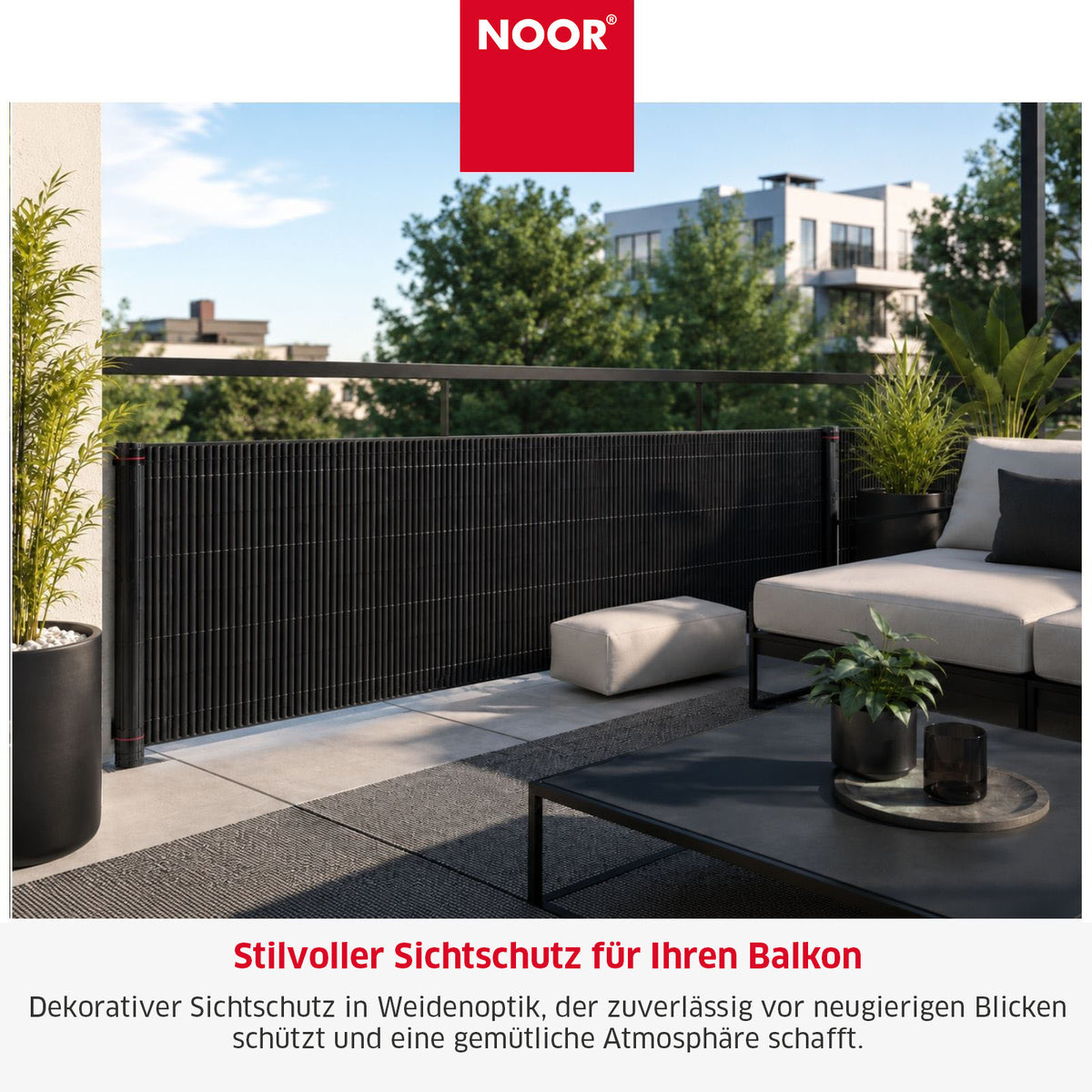 Balkonblende LOP Weide - 90x300 cm