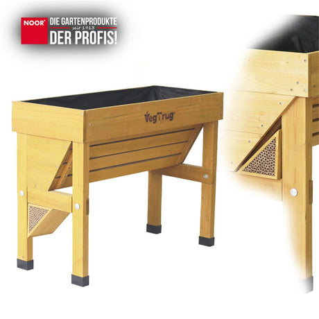 VegTrug® Bienenhotel für Hochbeete Natur Anwendung an Hochbeet NOOR