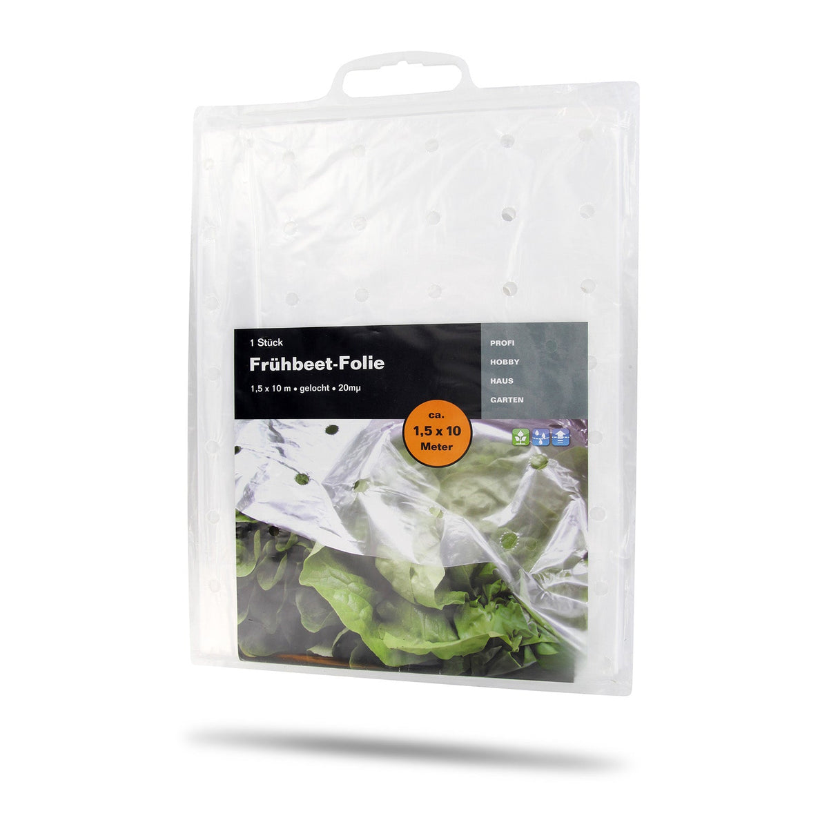 Transparente, gelochte Frühbeet-Folie von NOOR zum Schutz von Gemüsekulturen und zur Ernteverfrühung.